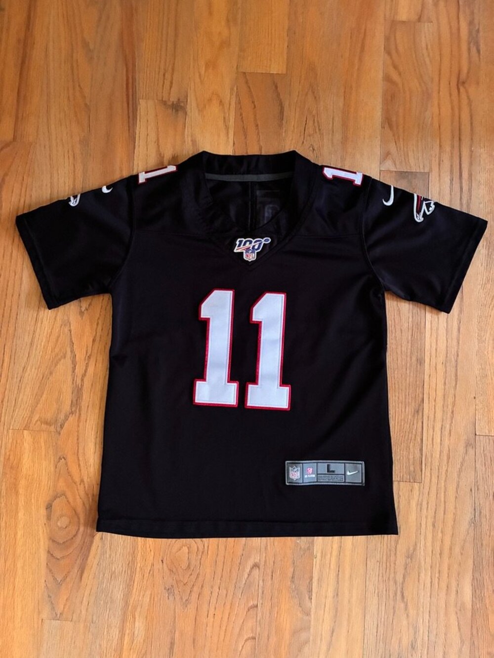 Nike Julio Jones #11 Atlanta Falcons NFL 100 Youth L Black Jersey